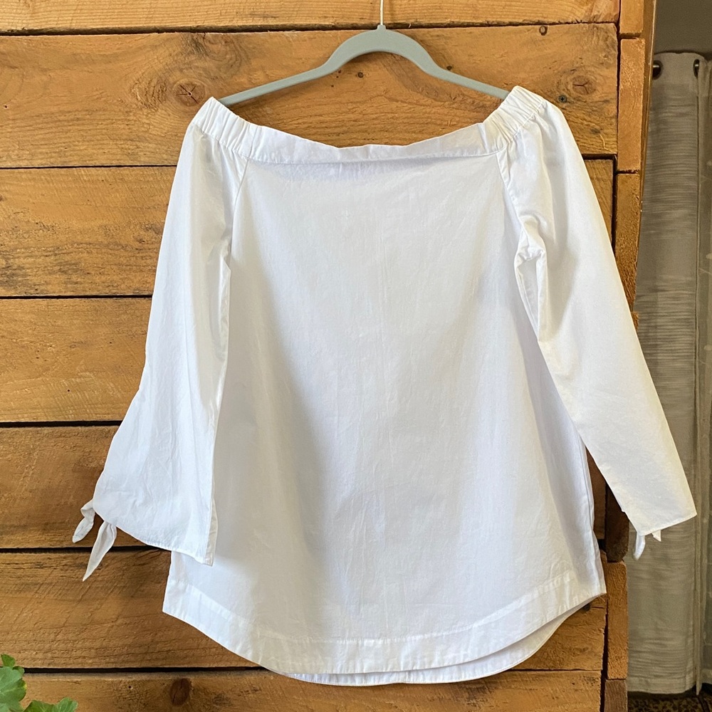 Free People White Off-Shoulder Blouse